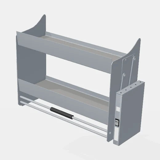 Sistema Elevador de Alacena Para Vajilla - Cierre Suave - Módulo 800mm - Al x An x Pr(mm): 764x300x630 Color GRIS