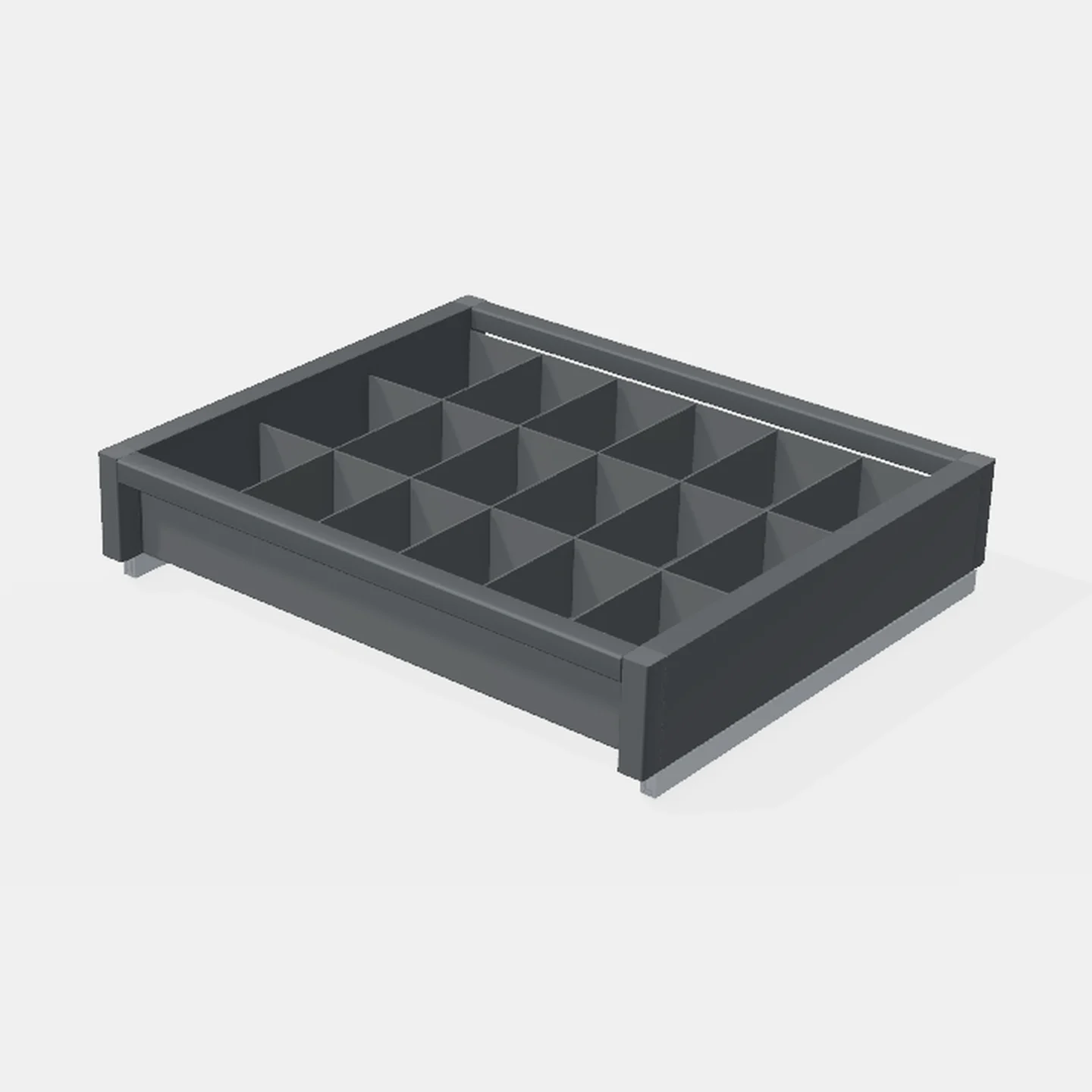 Organizador Alhajero Con Sistema Cierre Suave de Guías Ocultas - Material Aluminio - Módulo 600mm - Al x An x Pr(mm): 564x480x120 - Color ANTRACITA