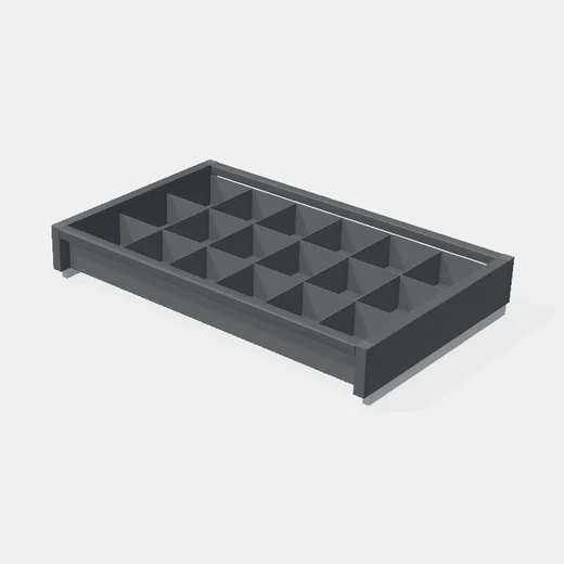 Organizador Alhajero Con Sistema Cierre Suave de Guías Ocultas - Material Aluminio - Módulo 800mm - Al x An x Pr(mm): 764x480x120 - Color ANTRACITA