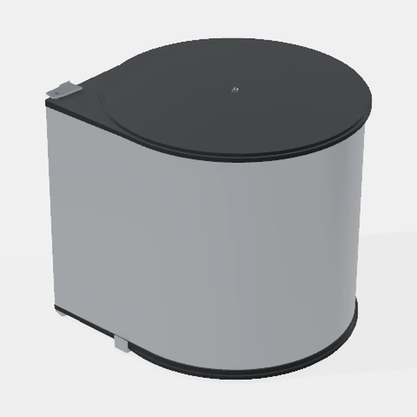 Porta Residuos Para Puerta Bajo Mesada Módulo 400mm - Capacidad 11lt. - Al x An x Pr(mm): 305x305x290 - Color Acero Inox