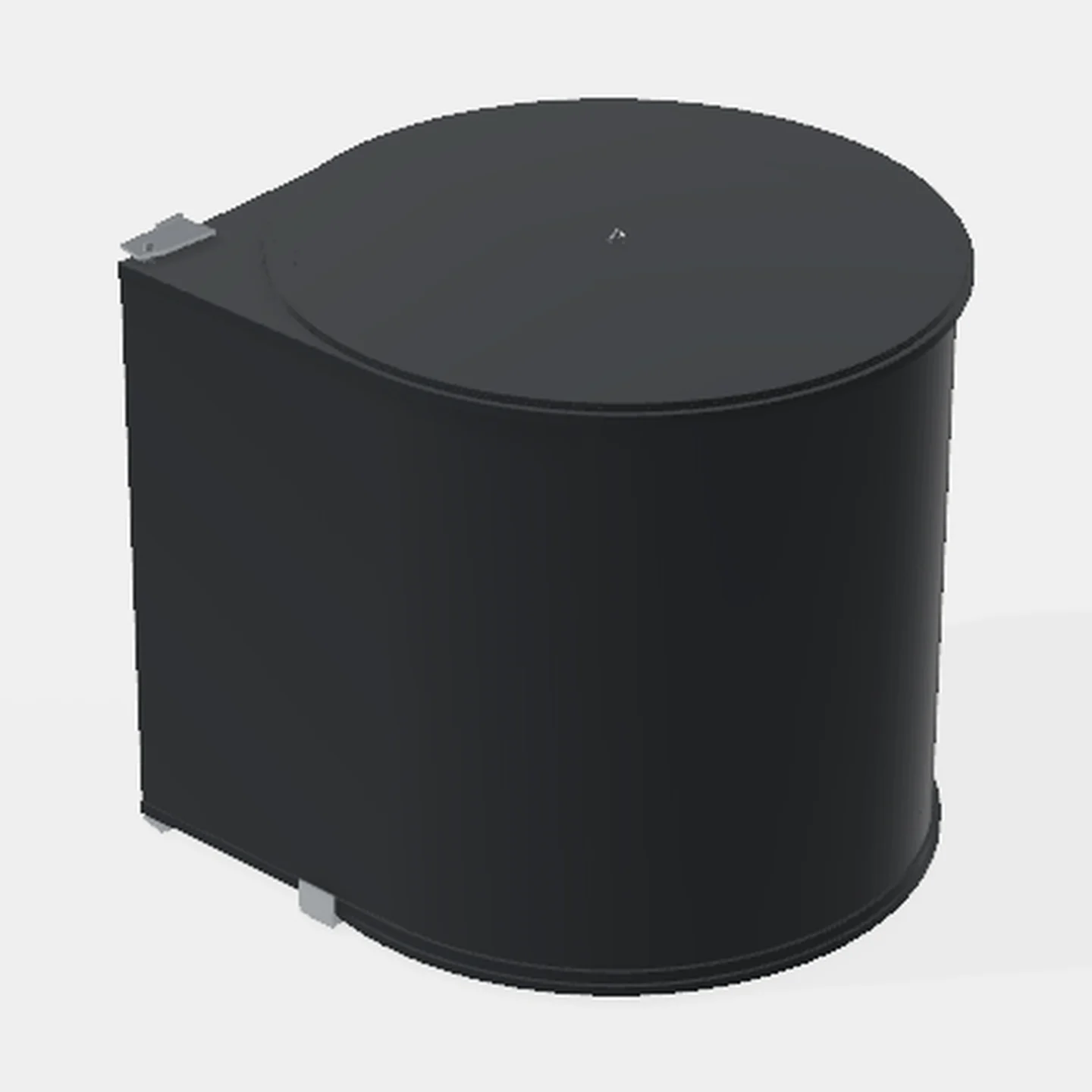 Porta Residuos Para Puerta Bajo Mesada Módulo 400mm - Capacidad 11lt. - Al x An x Pr(mm): 305x305x290 - Color Acero Negro