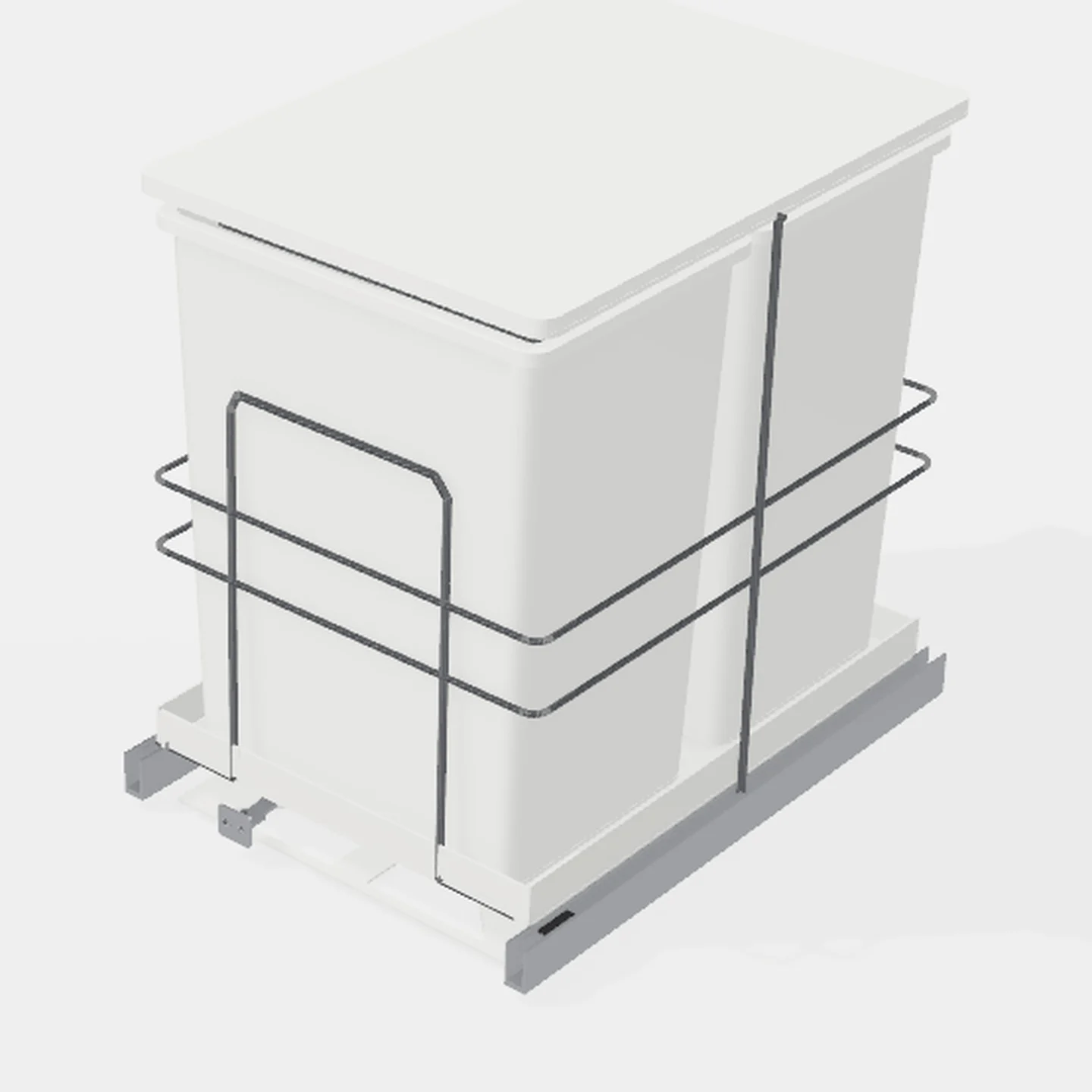 Porta Residuos Doble Con Telescópicas Capacidad 14+14lt. Para