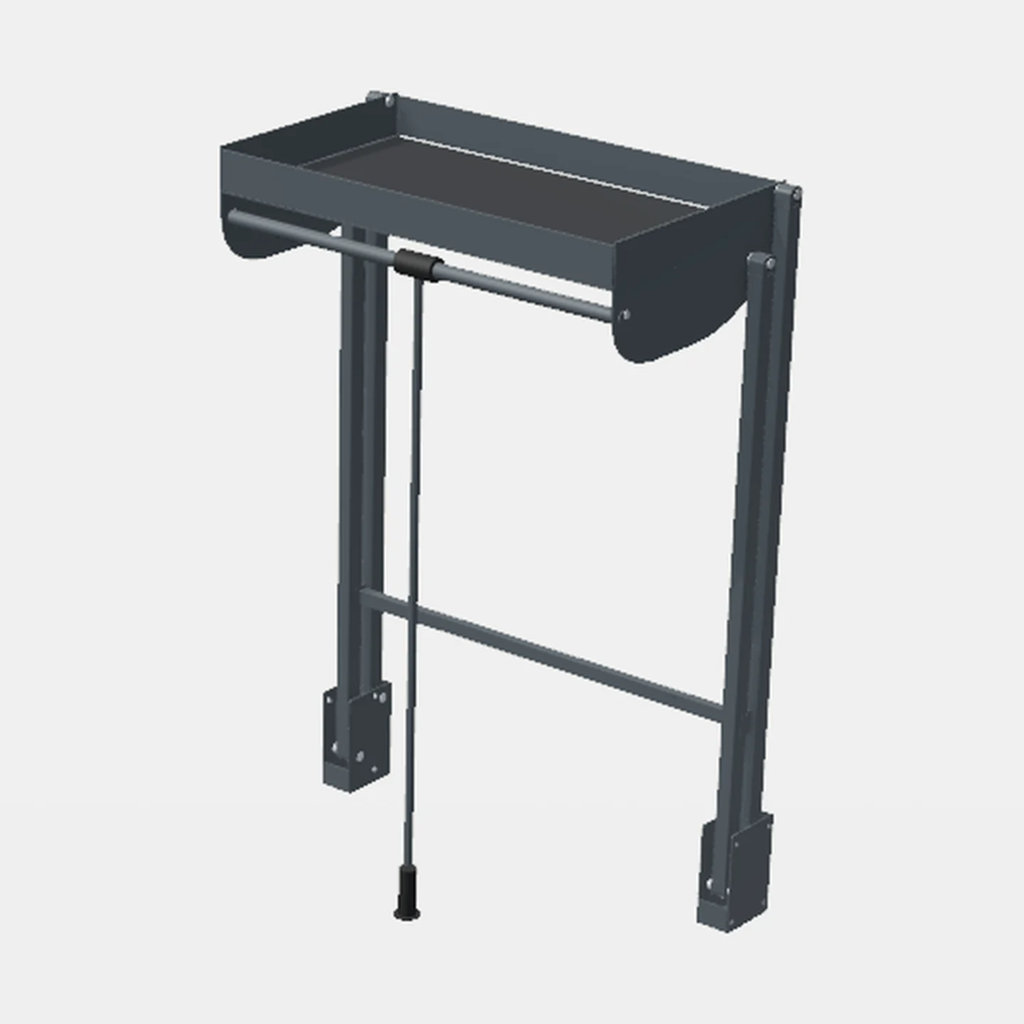 Sistema Elevador de Prendas Con Estante Para Accesorios - Cierre Suave - Módulo 600mm - Al x An x Pr(mm): 564x280x790 - Color ANTRACITA
