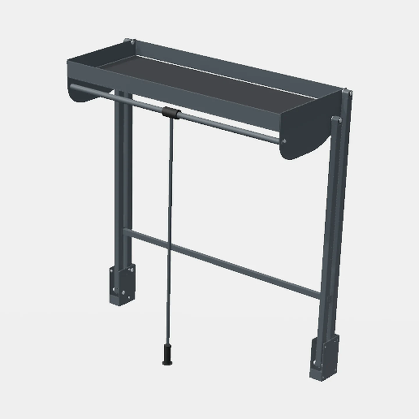 Sistema Elevador de Prendas Con Estante Para Accesorios - Cierre Suave - Módulo 800mm - Al x An x Pr(mm): 764x280x790 - Color ANTRACITA