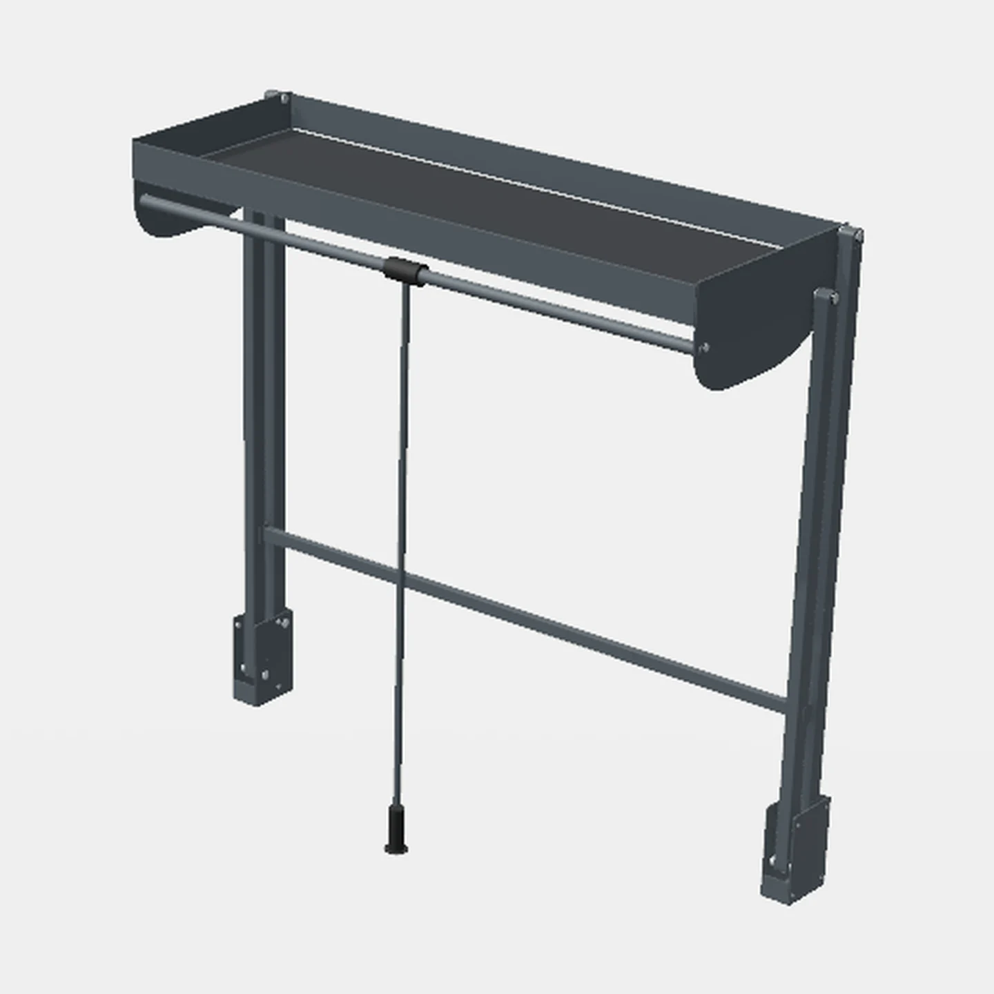 Sistema Elevador de Prendas Con Estante Para Accesorios - Cierre Suave - Módulo 900mm - Al x An x Pr(mm): 864x280x790 - Color ANTRACITA