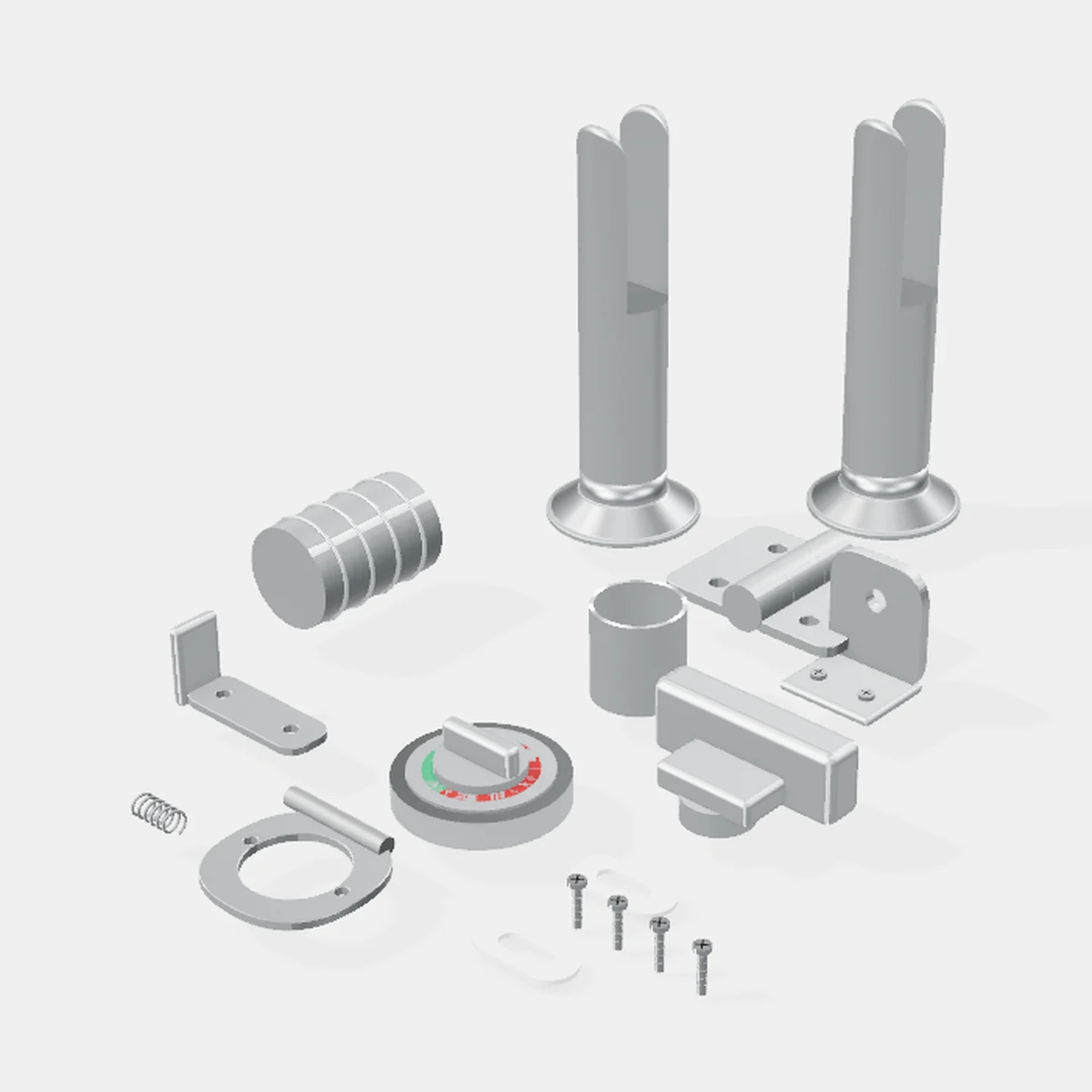 Set Para Armado De Cubículo De Baño Mano Izquierda