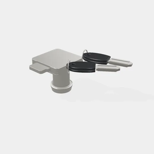 Cerradura de Aplicar Pesada - Llave Articulada - 22mm - Acabado Niquel