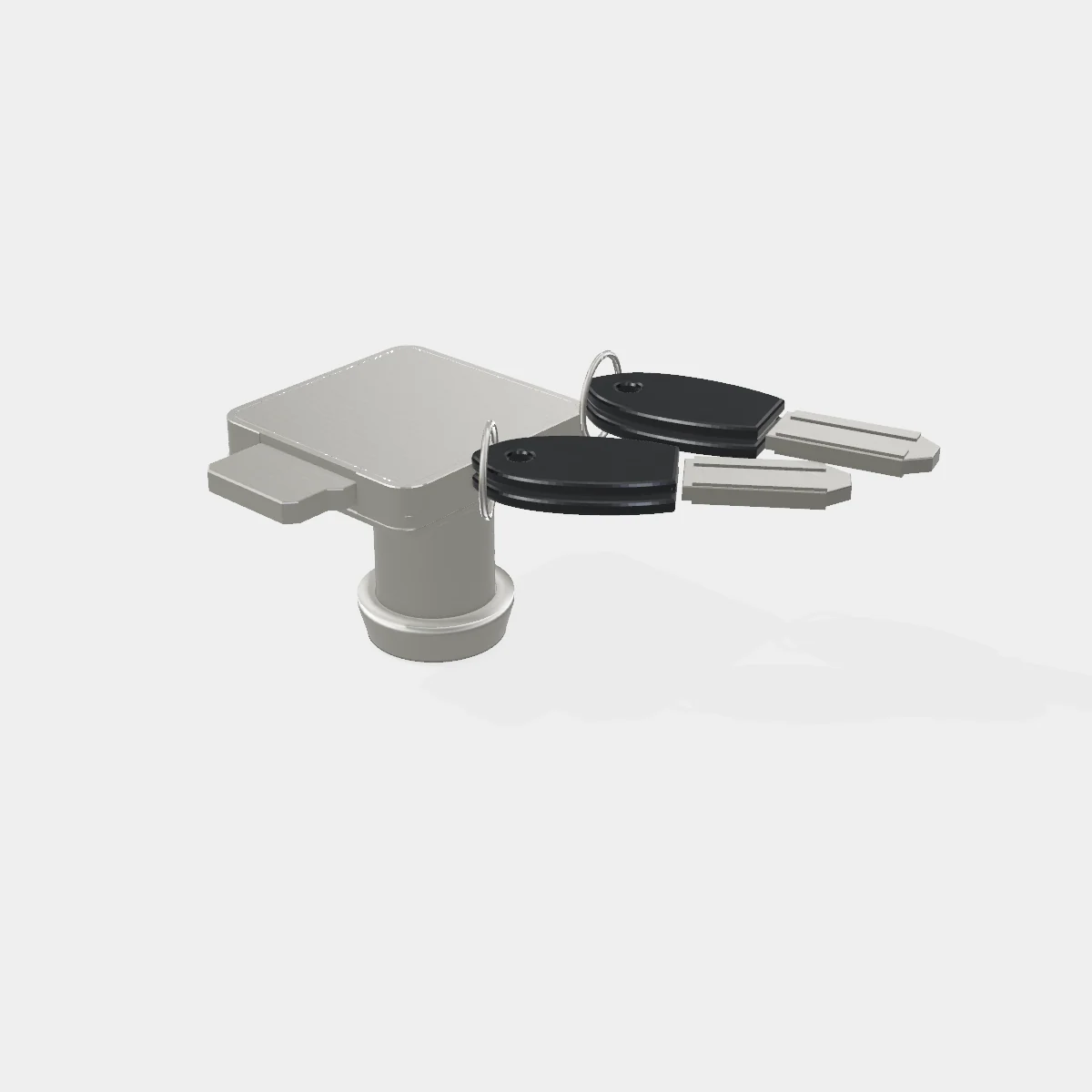 Cerradura de Aplicar Pesada - Llave Articulada - 22mm - Acabado Niquel
