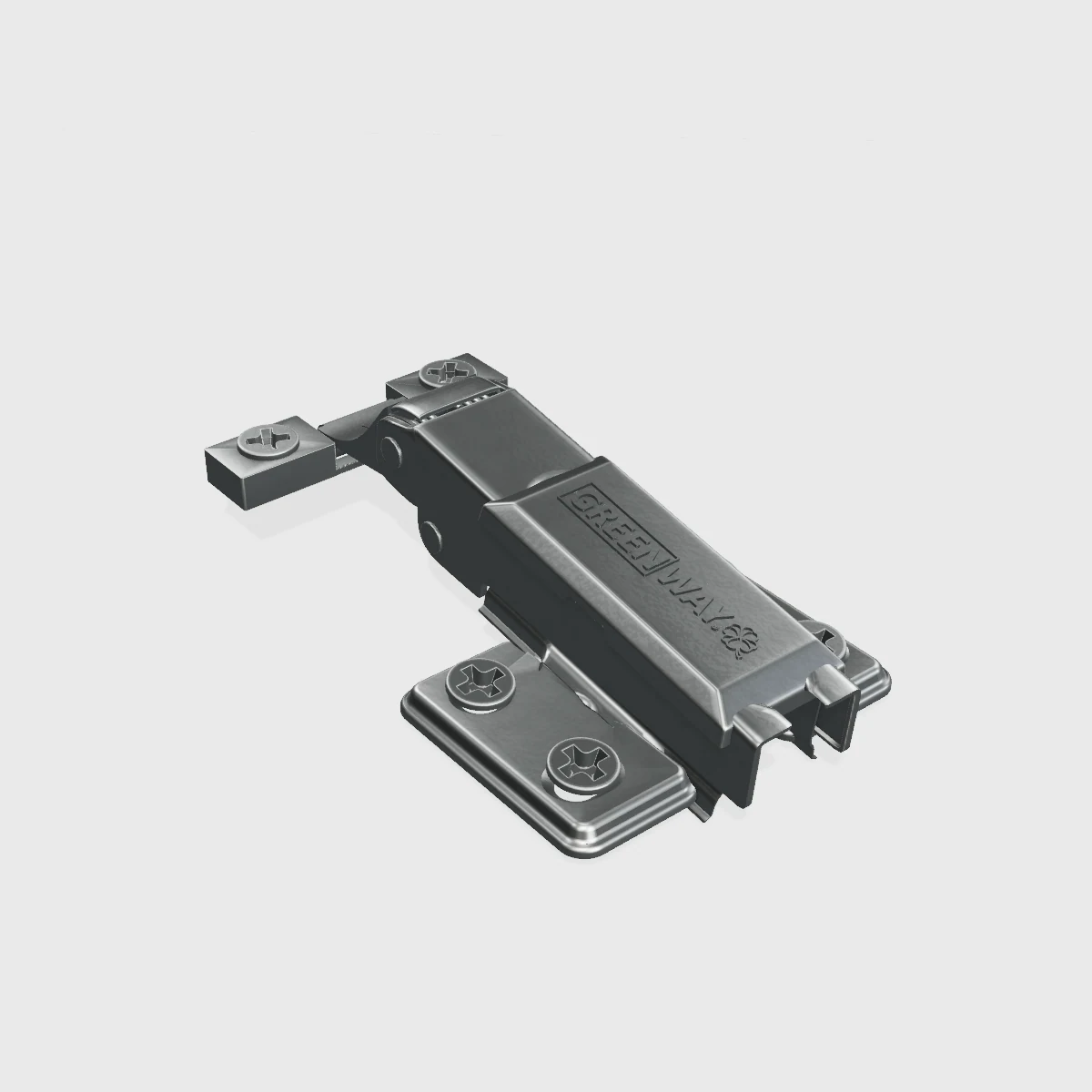 Bisagra Para Perfil de Aluminio Cierre Suave - Codo 0 + Tornillos