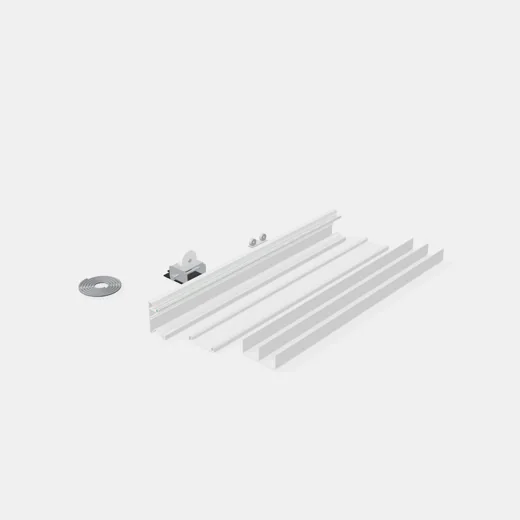 Kit De Placard Aluminio Dos Puertas - Largo 2,0mt Blanco