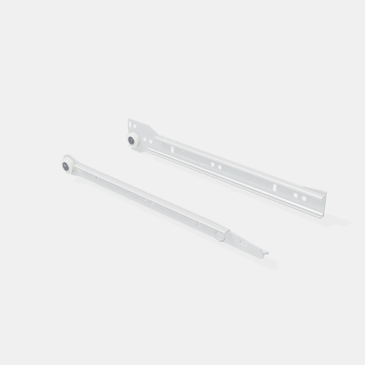 Set Corredera Metálica Z 0,9mm 250mm Blanca