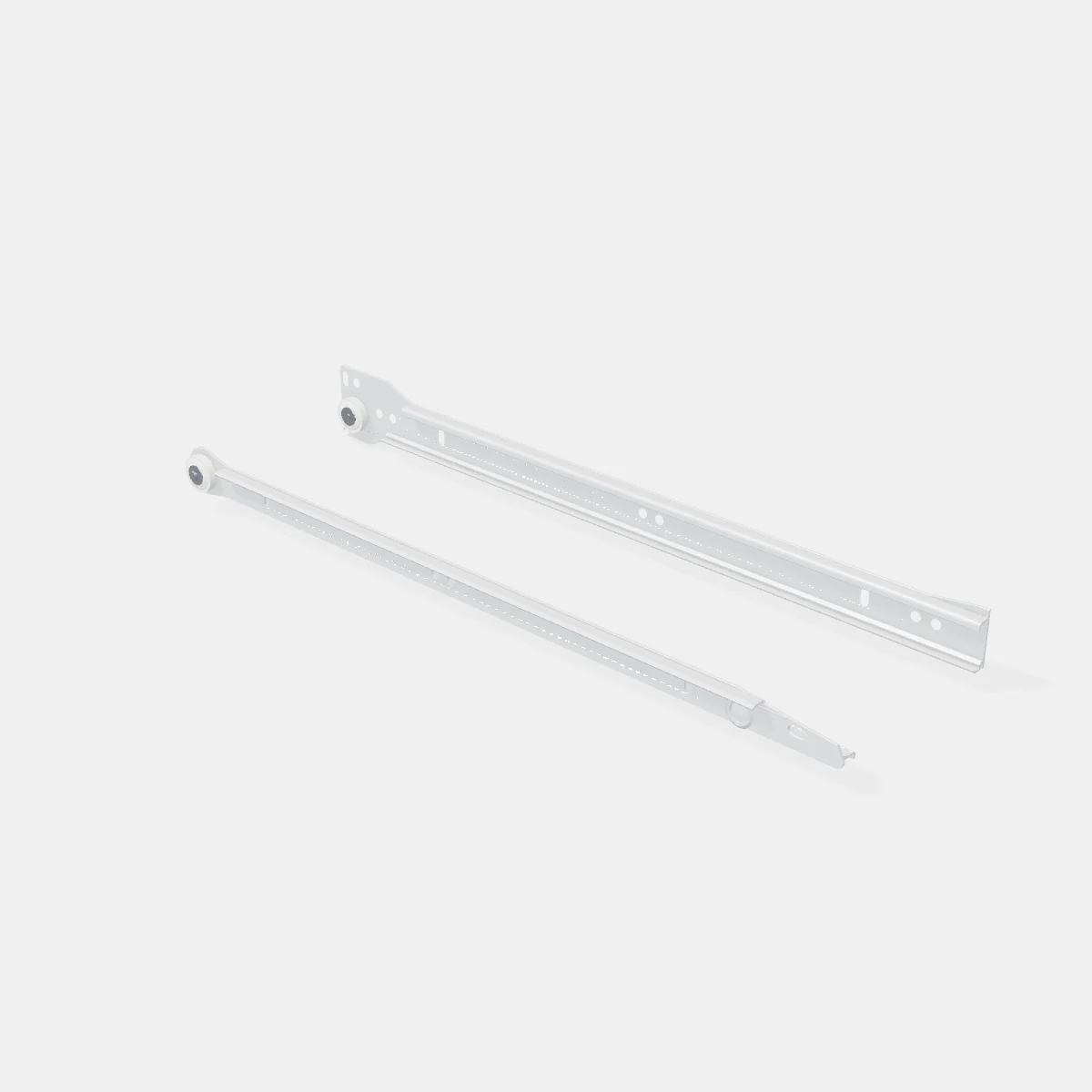 Set Corredera Metálica Z 0,9mm 350mm Blanca