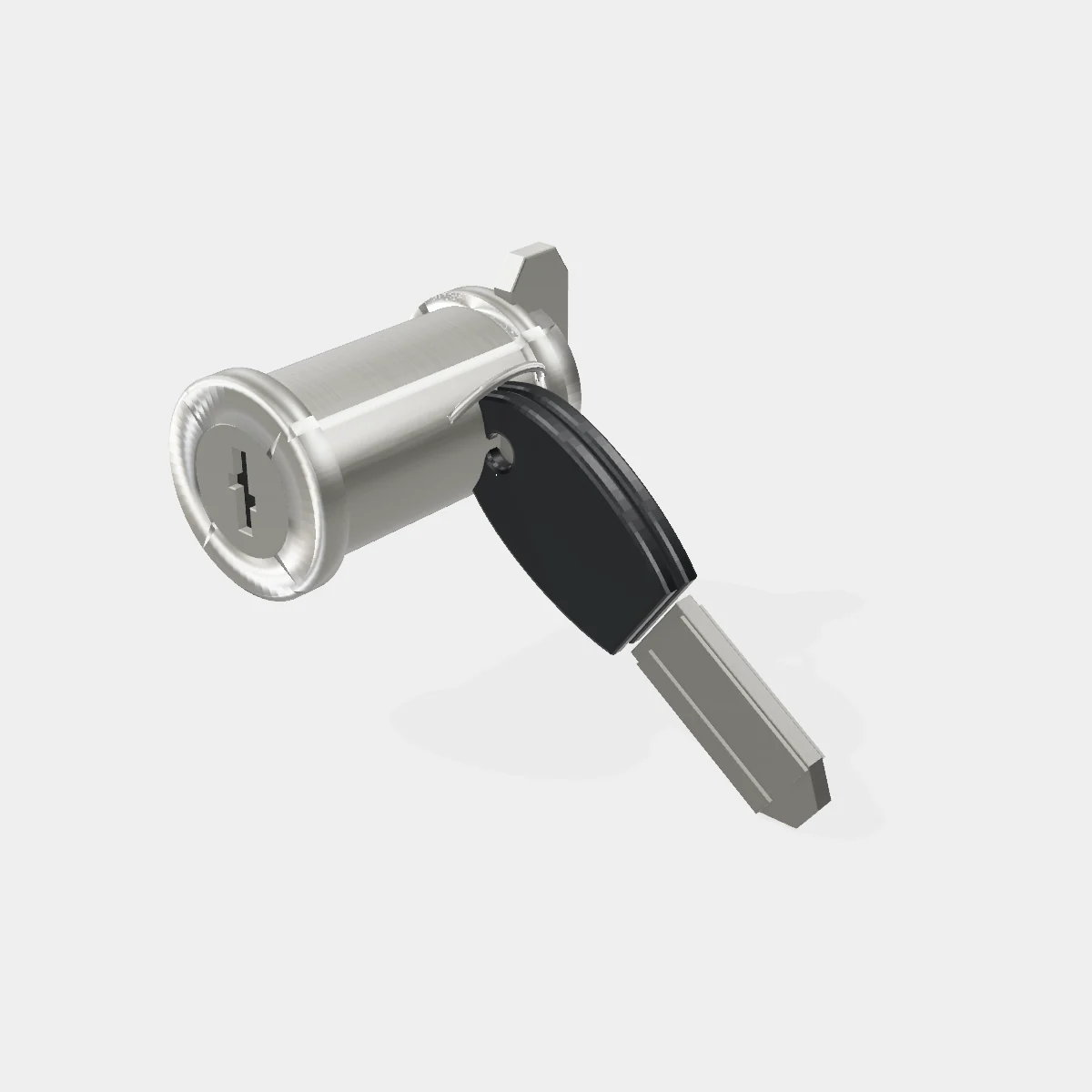 Cerradura de Empuje - Llave Articulada - 22mm - Niquel