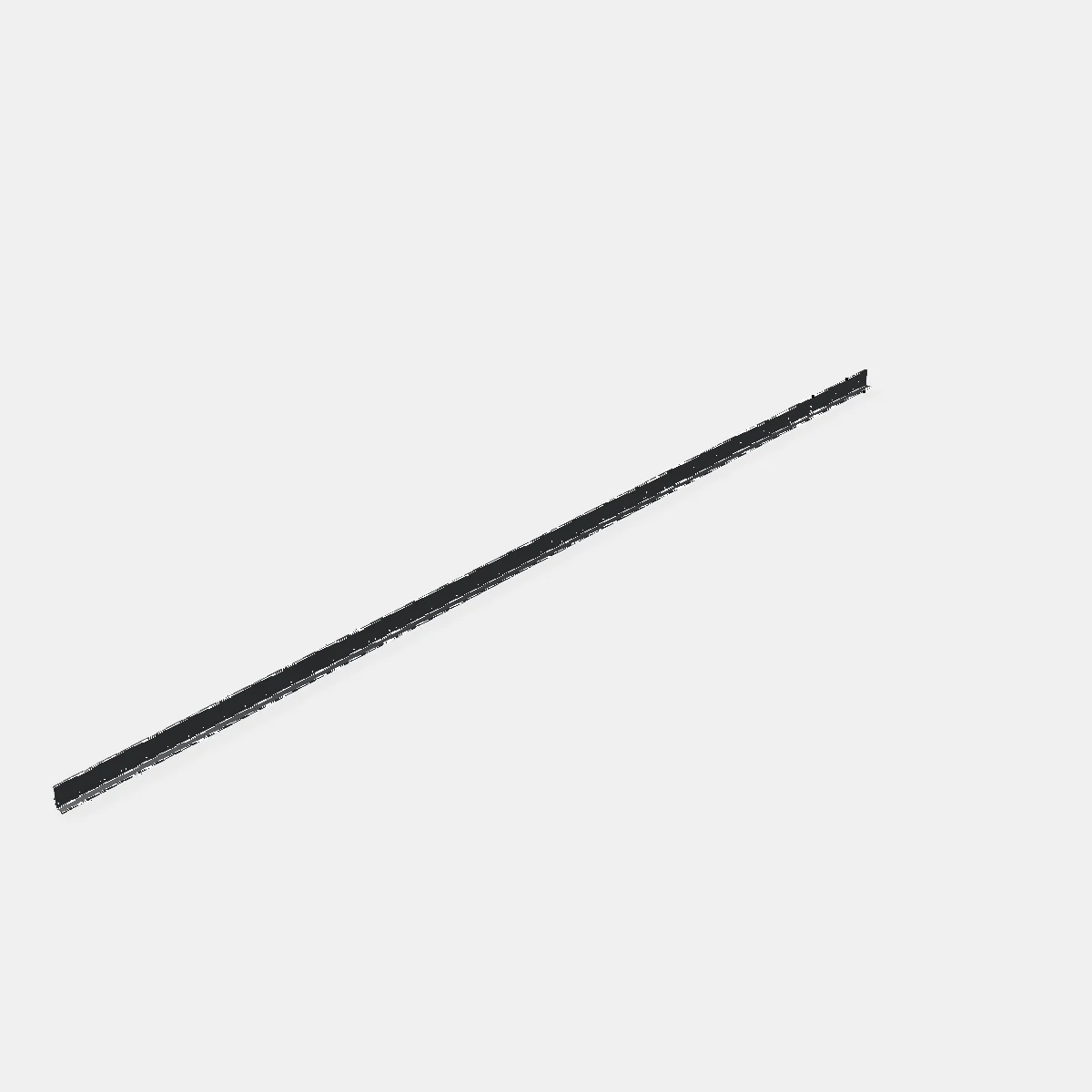 Perfil Celtic "J" Superior - Largo 3mt - Color Negro