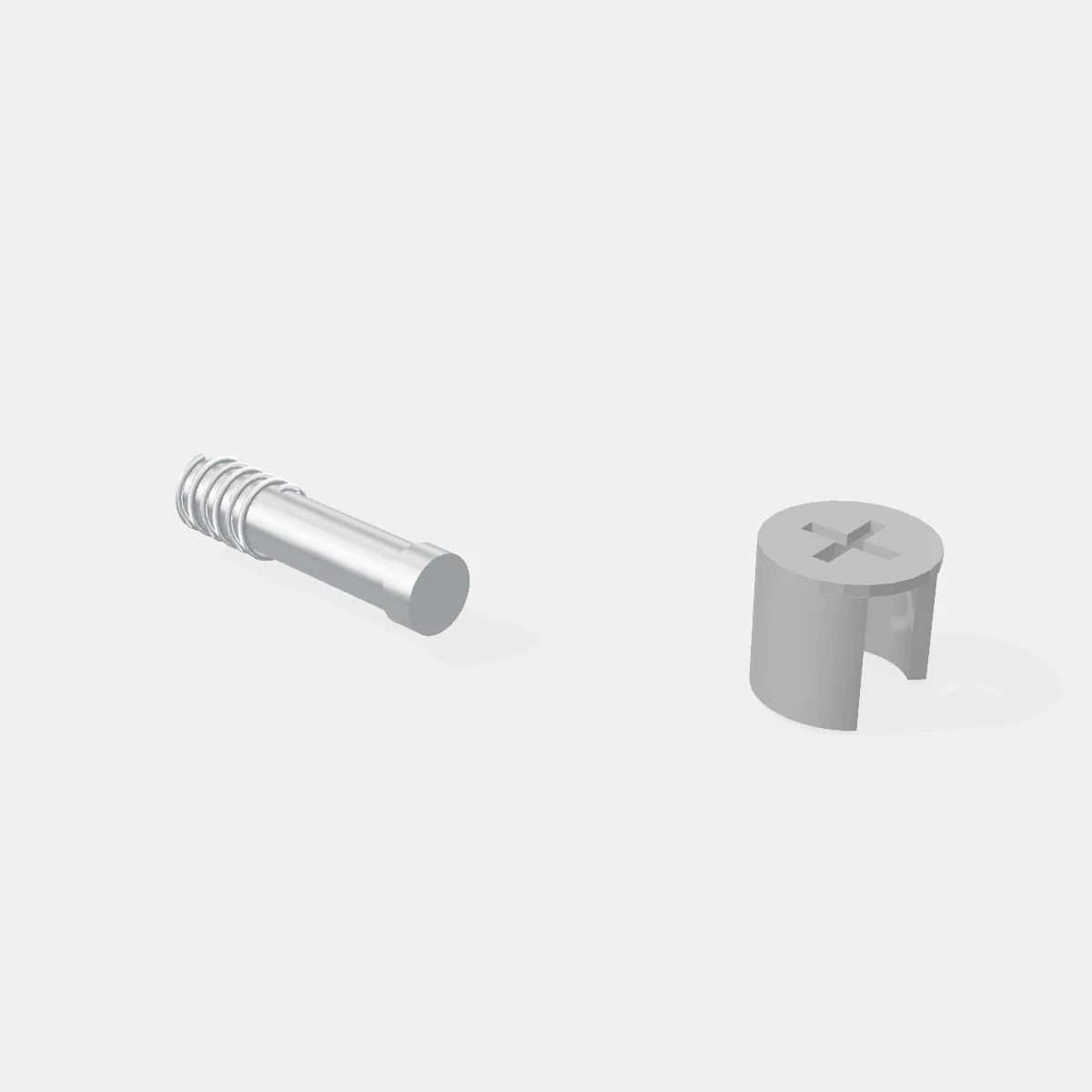 Conector Rápido - Caja Plástica + Perno - Color Gris