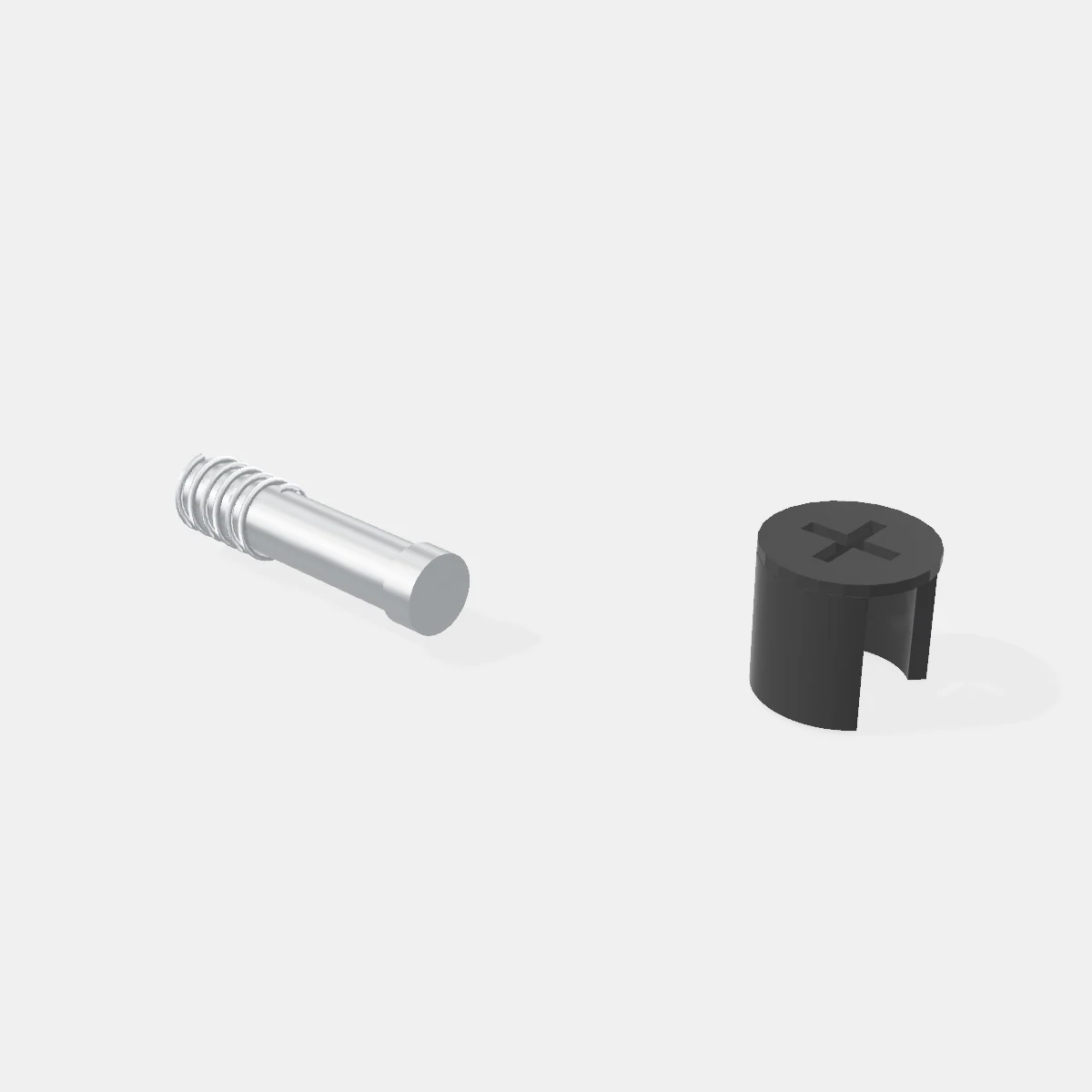 Conector Rápido - Caja Plástica + Perno - Color Negro
