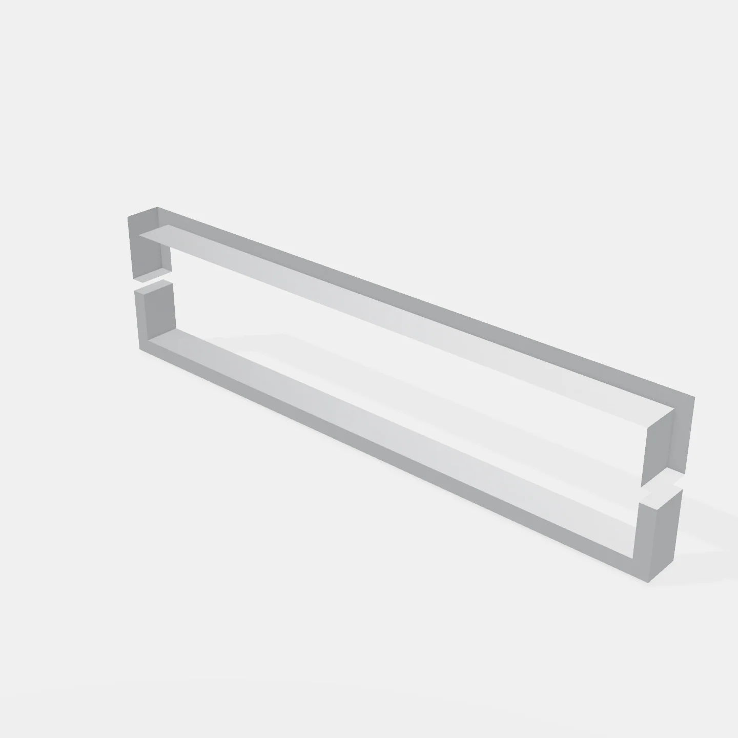 Manijón Para Vidrio Rectangular 470mm Acero Inoxidable SS304