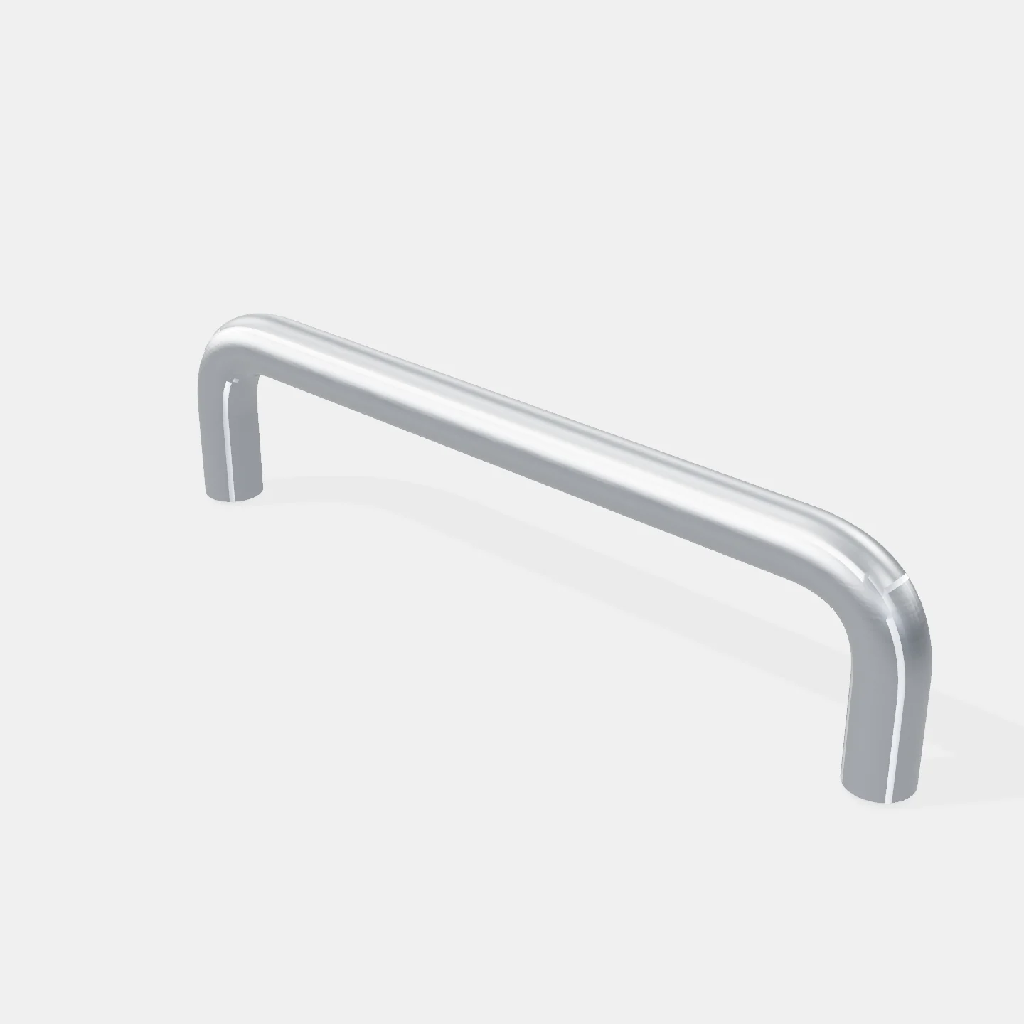 Manija Tirador 06 Curva Maciza Acero Inoxidable 128mm