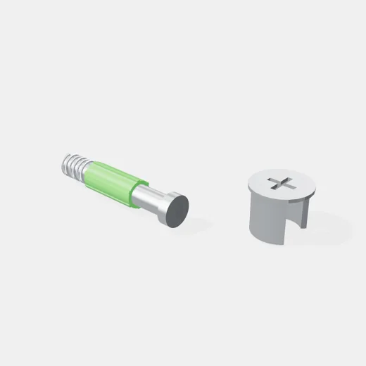 Conector Oculto Perno + Caja Placa 18mm