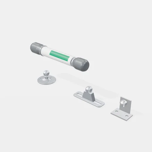 Pistón a Gas Mini - Apertura 75° a 100° - Fuerza: 120 Newton
