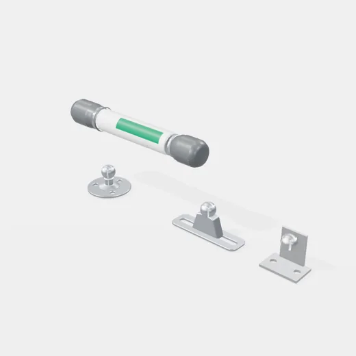 Pistón a Gas Mini - Apertura 75° a 100° - Fuerza: 60 Newton