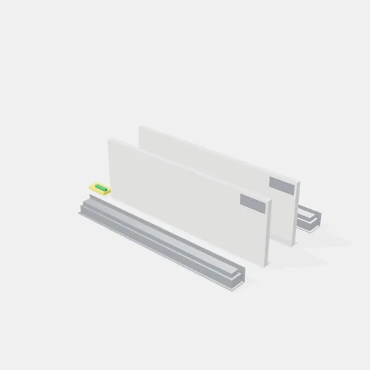 Lateral Slim C/Ocultas C. Suave - Altura 152mm - Largo 450mm